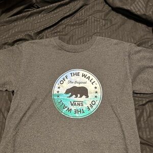 Vans Charcoal Tee with Bear Logo